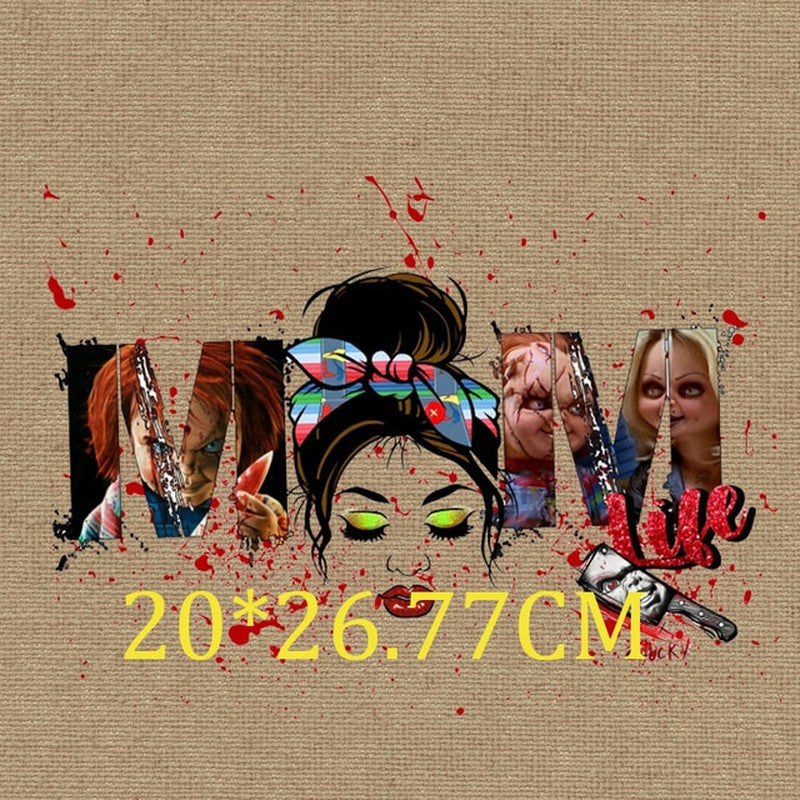 Thumbnail: Patches for Jackets Halloween Scary Horror Face Myers Horor Pink Mean Girls Funn