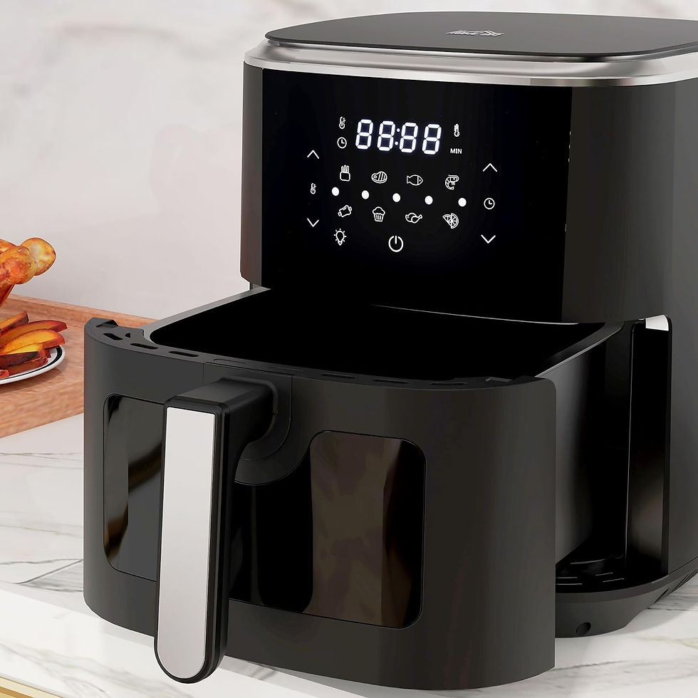 Thumbnail: 1500W 4 in 1 Air Fryer w/ Air Fry Bake Roast Dehydrator Function Cookbook 6.5L
