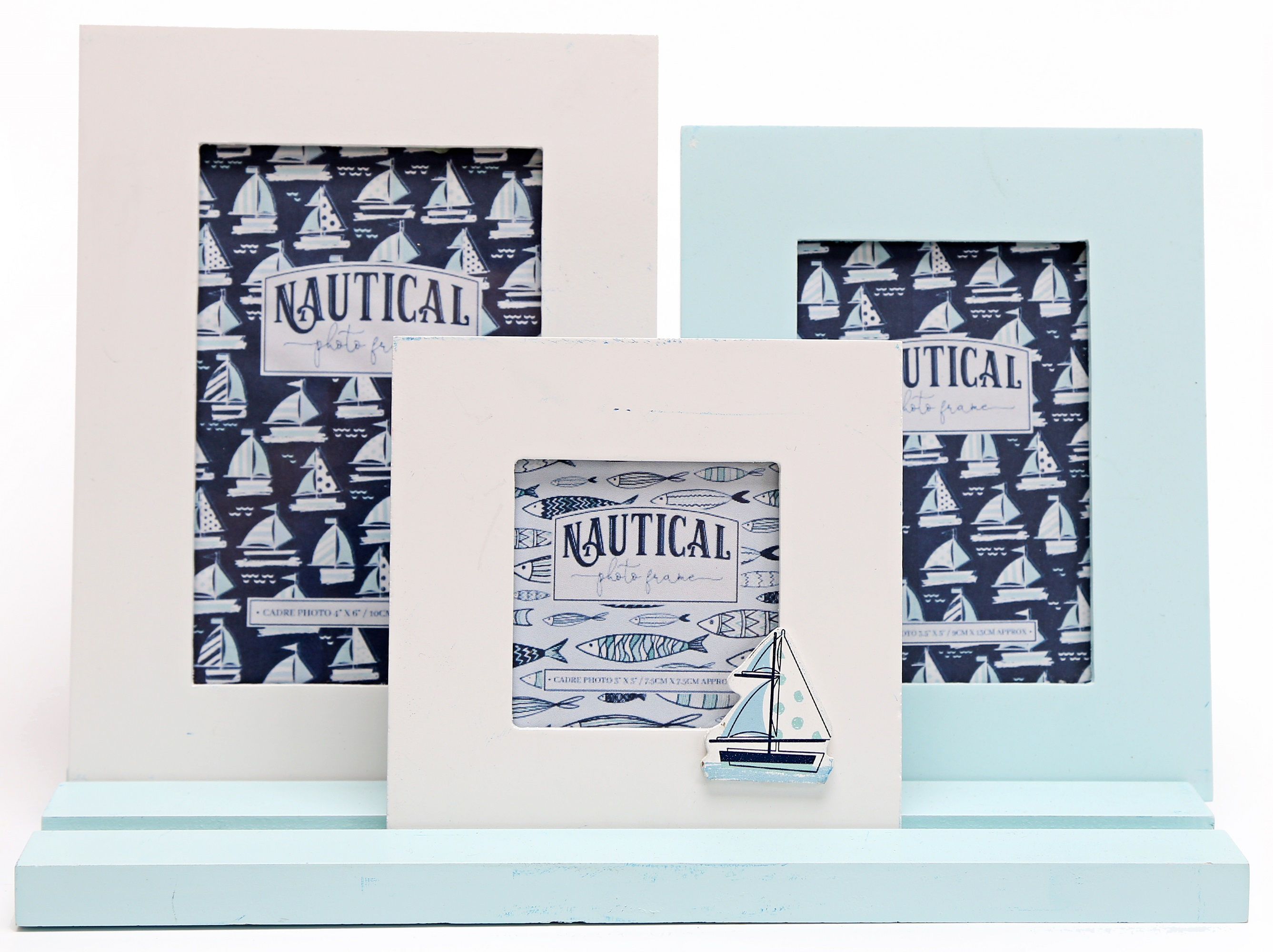 Boat Sea Life Three Frames on Tray Shipping furniture UK
