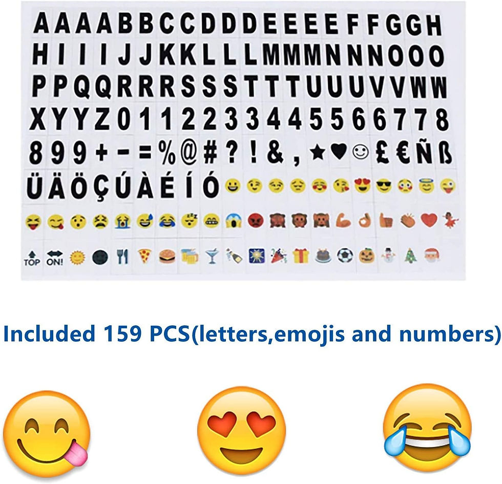 Thumbnail: A4 Cinema Light Box 16 Colors Changing Light Up Box with 159 Letters & Emojis