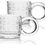 Thumbnail: Espresso Cups Glass Coffee Mugs 250ML Oz Set of 2,Clear Embossed Tea Cups,Vintag