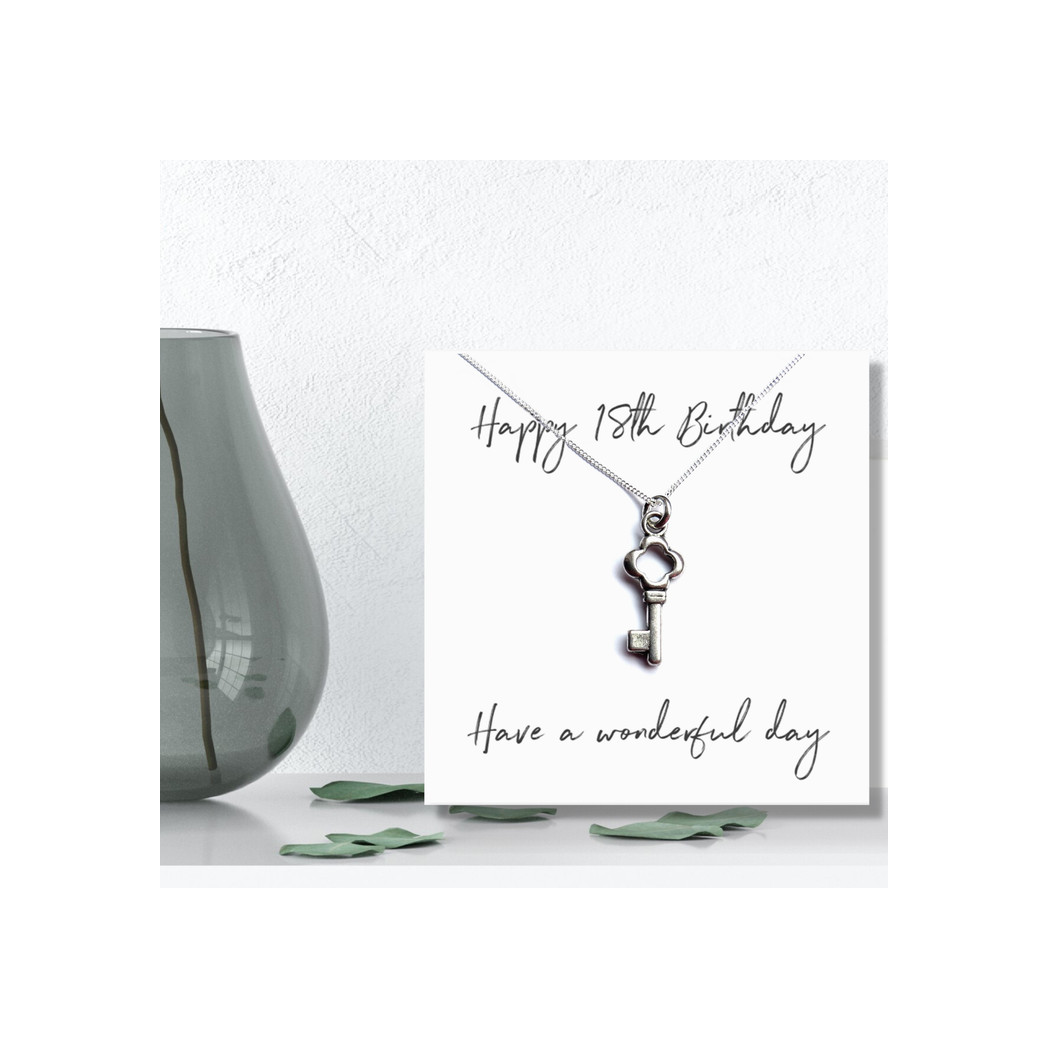 Happy 18th Birthday Necklace & Message Card
