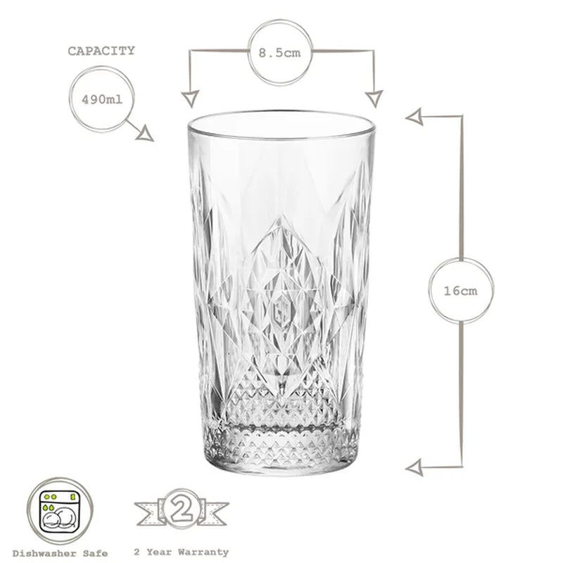 Thumbnail: 8 - Piece Glass Drinking Glass Assorted Glassware Set