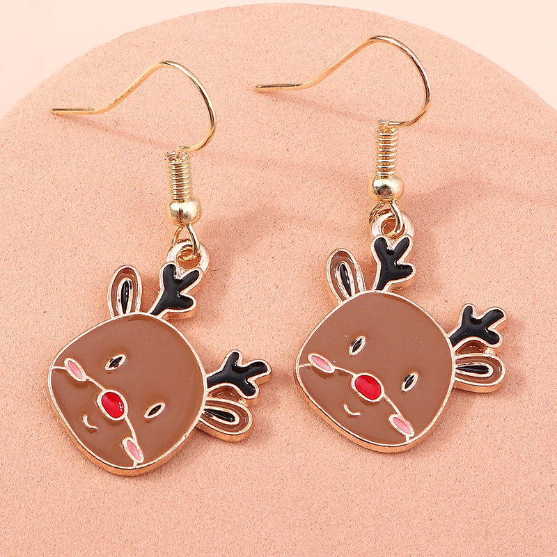 Thumbnail: Christmas Drop Earrings for Women - Tree, Deer, Santa Dangles, New Year Gifts