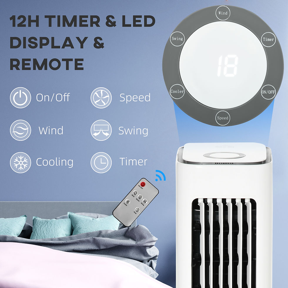 Thumbnail: Evaporative Air Cooler with Timer, Oscillating, Ice Cooling Tower Fan
