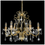 Thumbnail: Golden Round Chandelier with Crystal Beads, 6 x E14 Bulbs Elegant Lighting