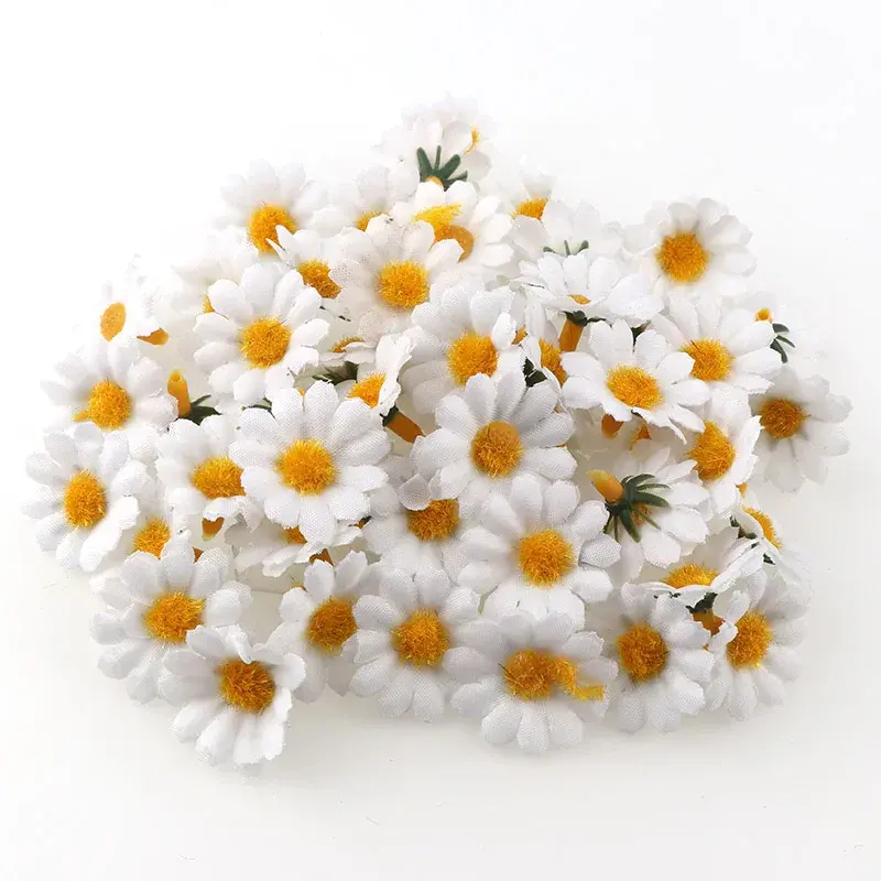 Thumbnail: 100pcs Mini Daisy Artificial Flower Heads for DIY Decoration