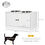 Thumbnail: Raised Dog Bowls for Large Dogs Feeding Station Stand, Storage - White Pawhut