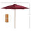 Thumbnail: Outsunny 3m Fir Wooden Garden Parasol Sun Shade Outdoor Umbrella Canopy Wine Red