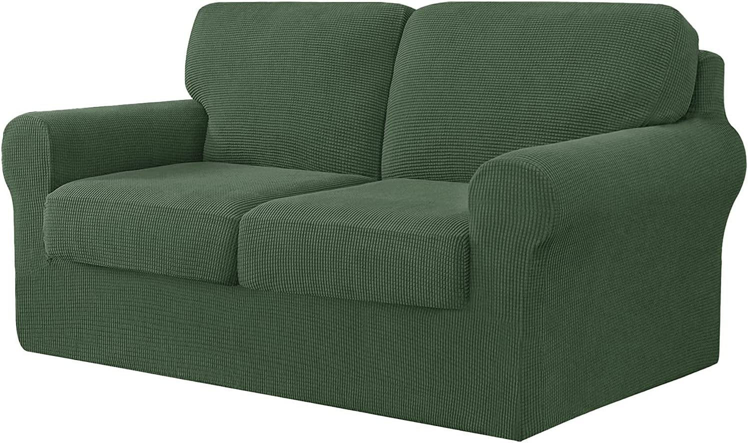 Comfy Stretch 2-Seater Sofa Slipcover with Backrest and Seat Cushion Set