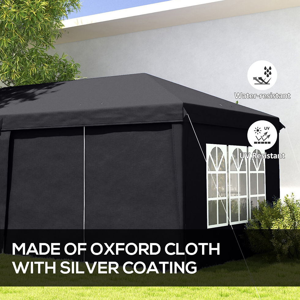 Thumbnail: 3 x 6m Pop Up Gazebo Height Adjustable Party Tent with Storage Bag