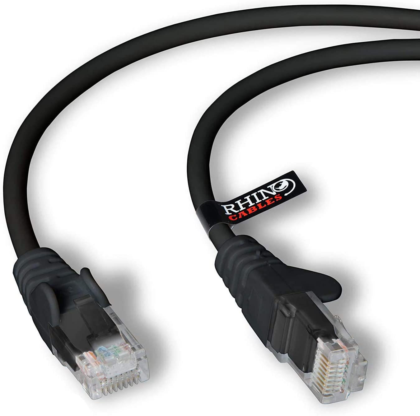 rhinocables CAT5e High-Speed Ethernet Patch Network Cable for LAN (Black) (20m)