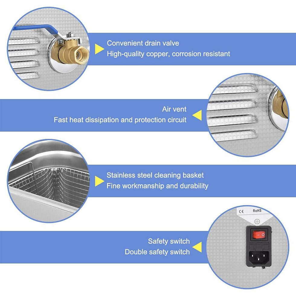 Thumbnail: 30L Digital Ultrasonic Cleaner,40KHz 800W Temperature Adjustable Ultrasonic Wash