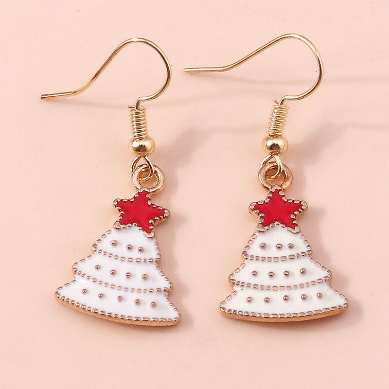 Thumbnail: Christmas Drop Earrings for Women - Tree, Deer, Santa Dangles, New Year Gifts