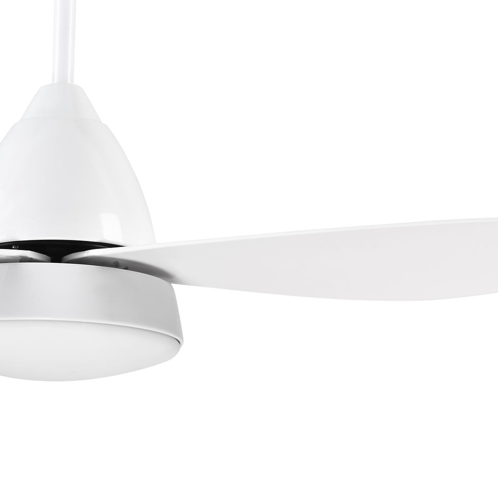 Thumbnail: Reversible Ceiling Fan with Light, 3 Blades White LED Remote  White