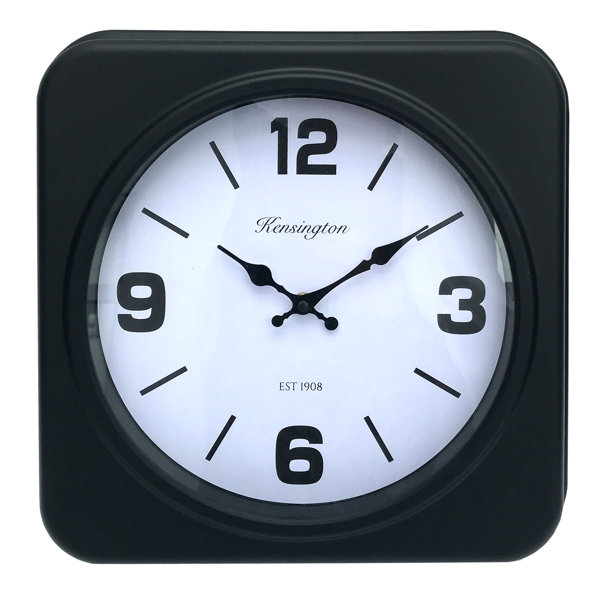 Square Black Clock Shipping furniture UK