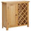 Thumbnail: Wine Cabinet for 11 Bottles 80x32x80 cm Solid Oak Wood