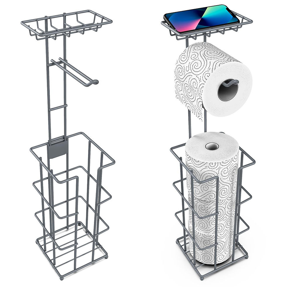 Thumbnail: Metal Toilet Paper Roll Holder & Multifunction