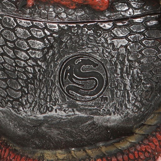 Thumbnail: Serpent Infection Lidded Skull Ornament by Spiral Direct