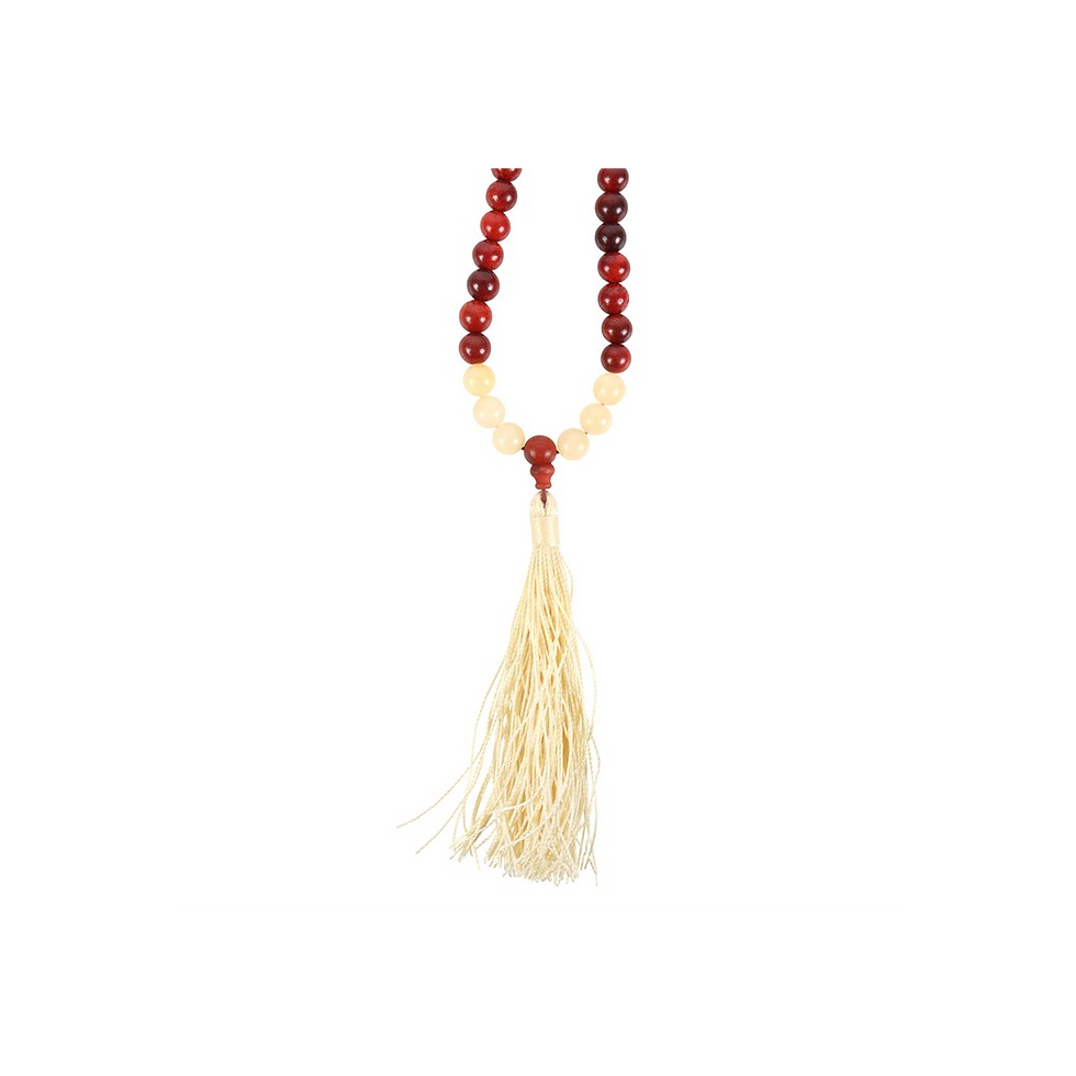 Thumbnail: Self Confidence Rosewood & Yellow Jasper Mallah Necklace