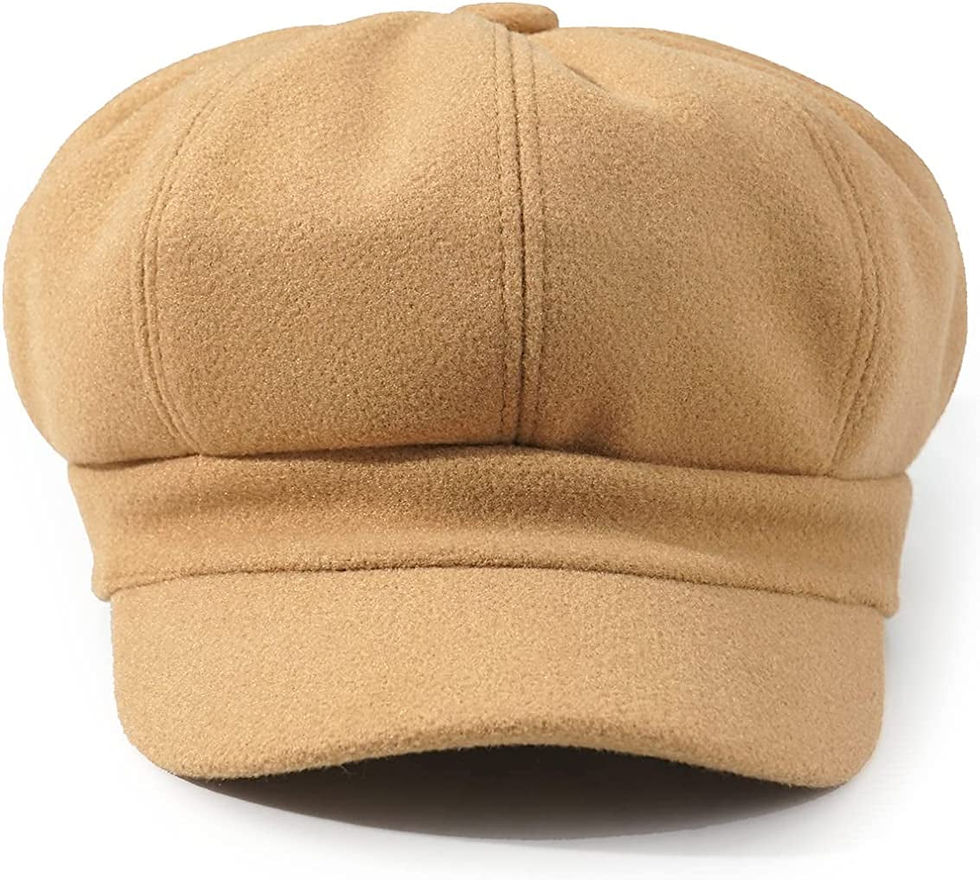 Thumbnail: Women Newsboy Hat Winter Octagonal Cabbie Cap Beret Flat Hat