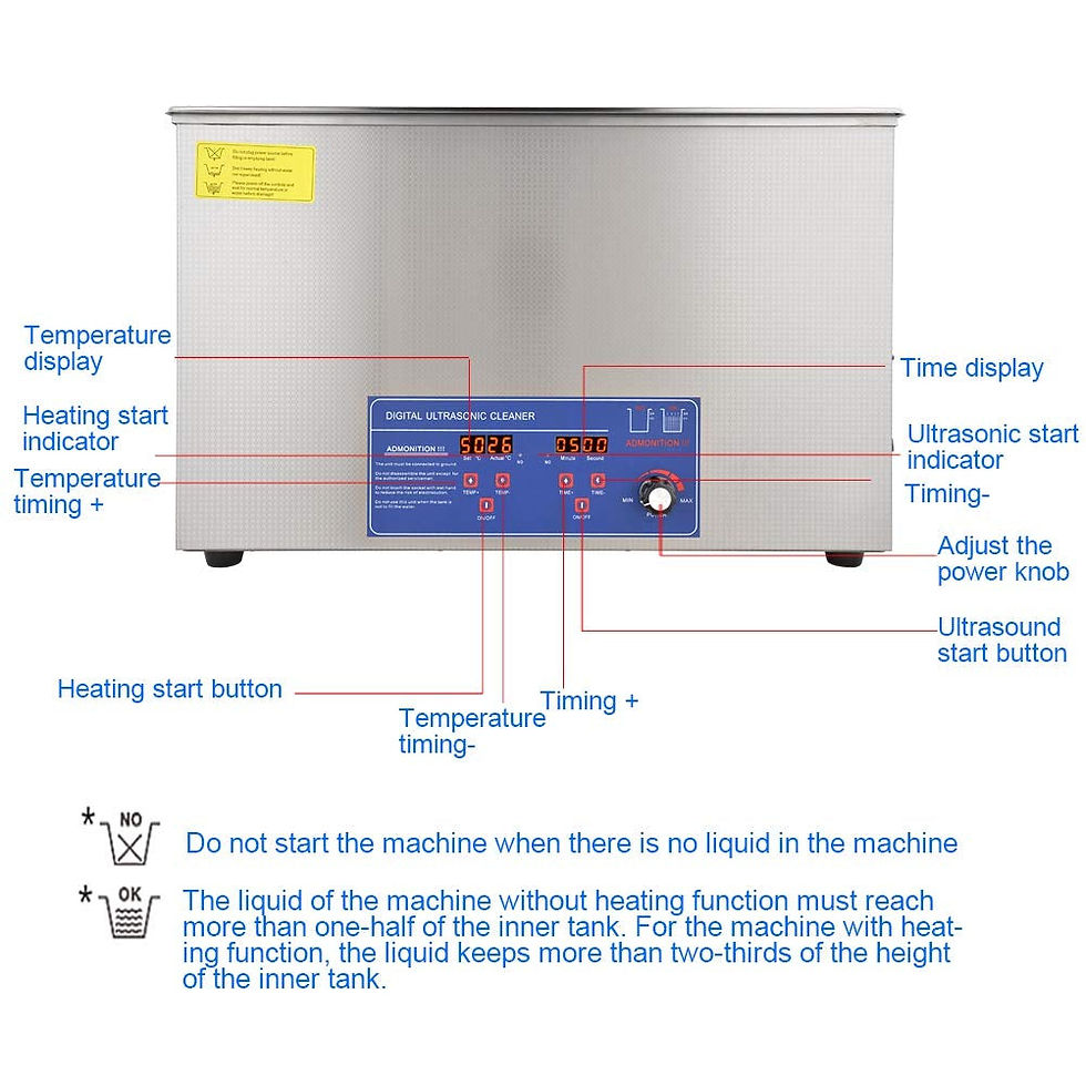 Thumbnail: 30L Digital Ultrasonic Cleaner,40KHz 800W Temperature Adjustable Ultrasonic Wash