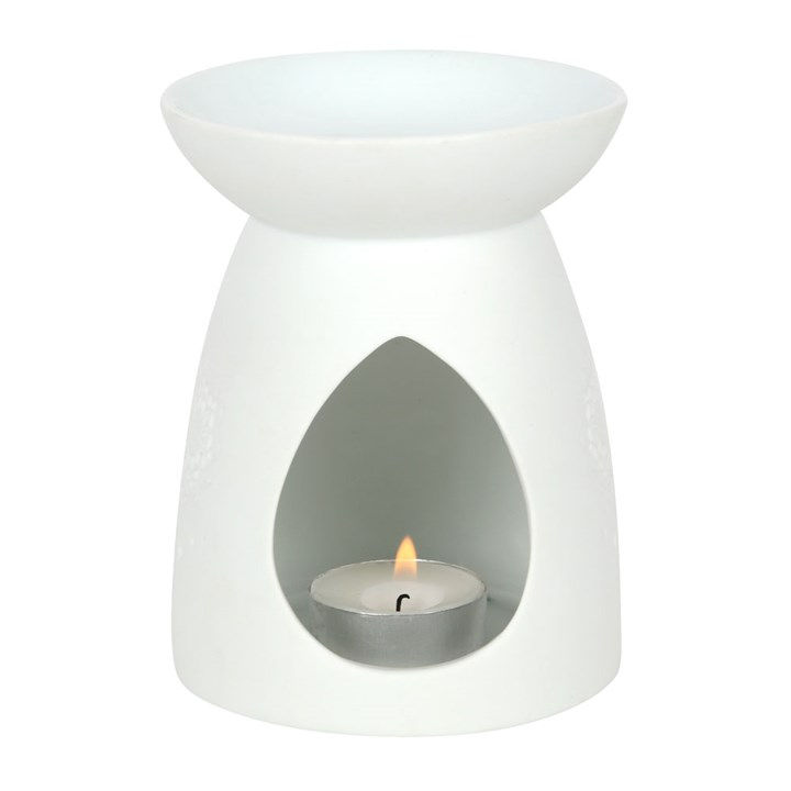 Thumbnail: White Ceramic Buddha Face Oil Burner