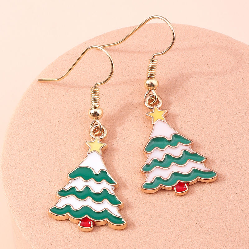 Thumbnail: Christmas Drop Earrings for Women - Tree, Deer, Santa Dangles, New Year Gifts