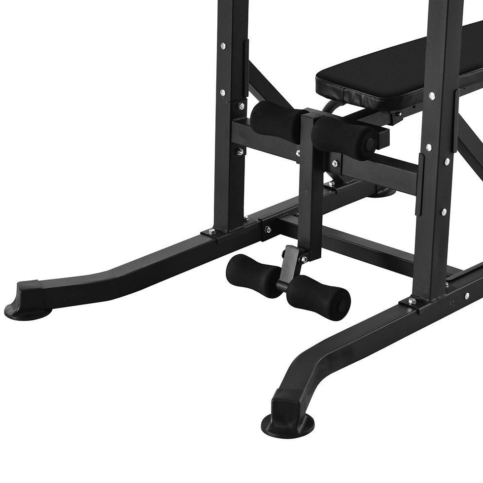 Thumbnail: Adjustable Folded Dip Stands Multi-Function Pull-ups Sit-ups Fitness