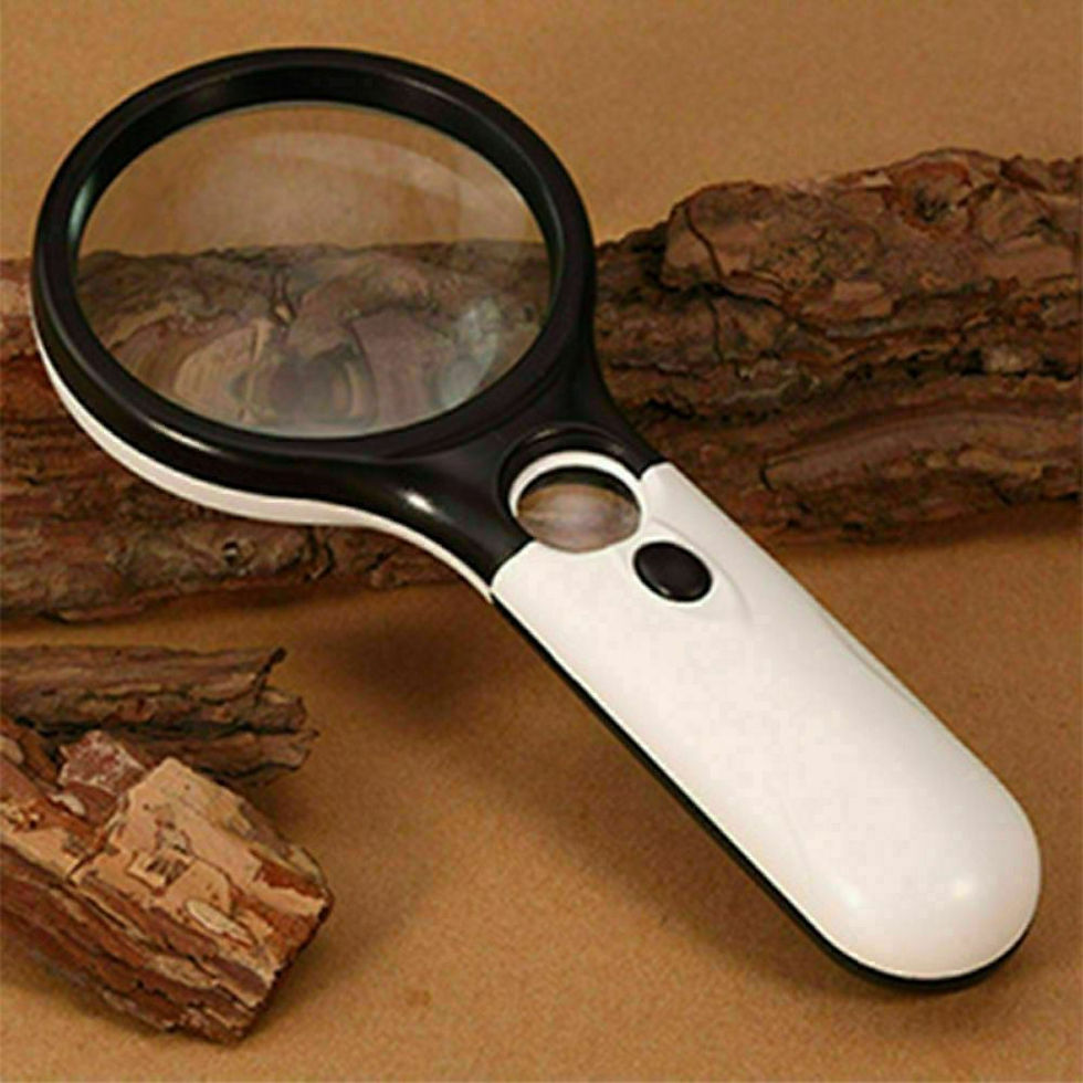 Thumbnail: 45X Magnifying Glass with Light LED Illuminated Reading Jewellery Loupe Handheld