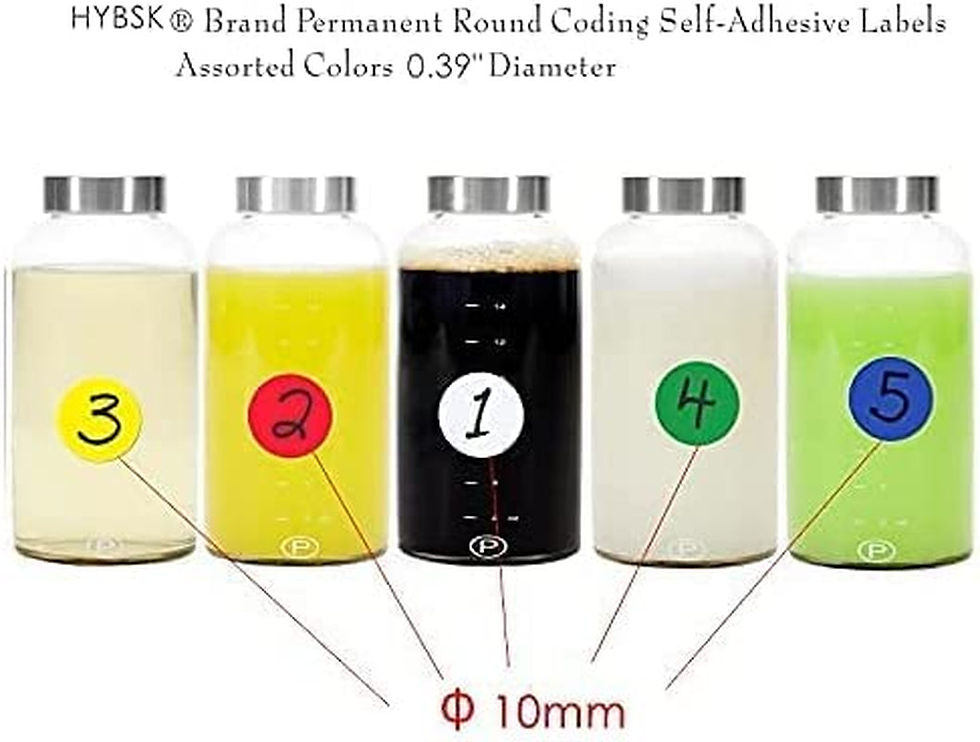 Thumbnail: 10mm Round Coloured Dot Stickers Sticky Labels, 10 Colours, Total Pack of 1400