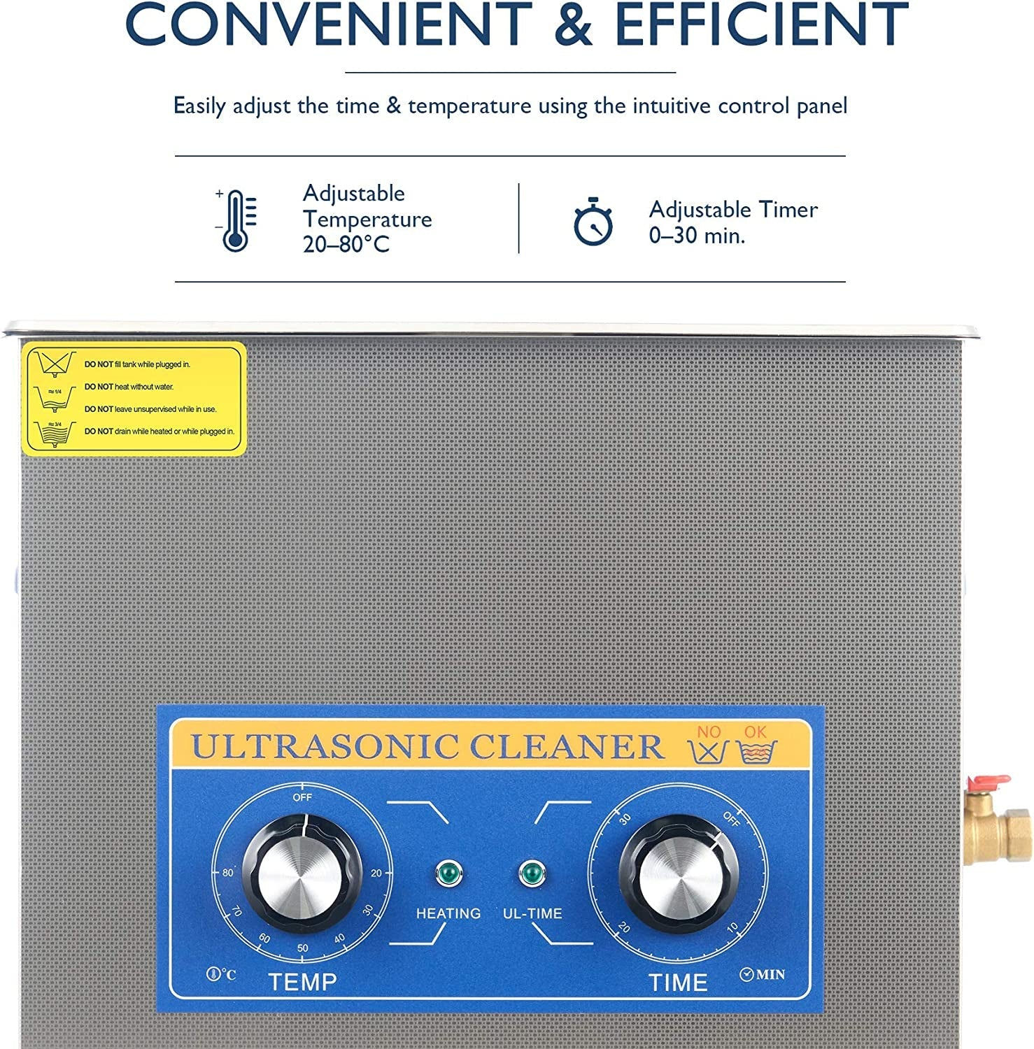 CREWORKS 360W Ultrasonic Cleaner with Heater and Timer | 15L Industrial Ultrason