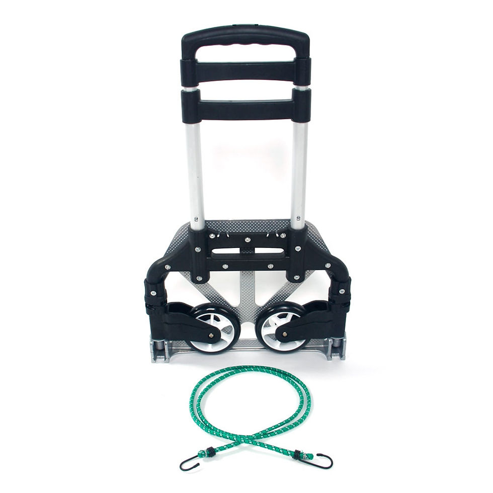 Thumbnail: Portable Folding Collapsible Aluminum Cart Dolly Push Truck Trolley Black
