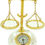 Thumbnail: Miniature Clock Gold Plated Alloy & Crystal Balance Scales