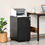 Thumbnail: Mobile Lockable File Cabinet w/ Adjustable Hanging File Folder Black