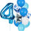Thumbnail: 12pcs Birthday Balloons with 40-inch Blue Numbers for Kids' Party Decoration