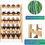 Thumbnail: Bamboo Wine Rack, 20 Bottles Display Holder, 5-Tier Free Standing Storage Shelve