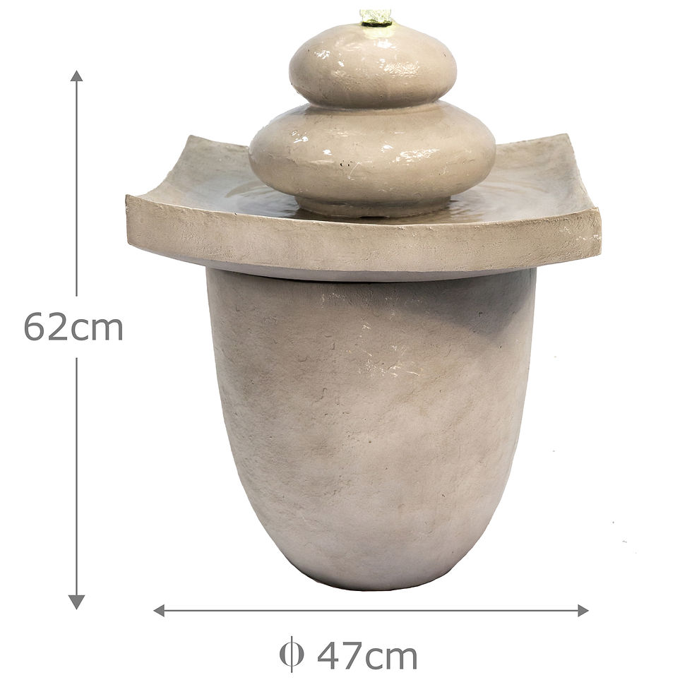 Thumbnail: Garden Water Fountain Feature, Outdoor Tier Zen Waterfall & Lights