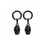 Thumbnail: Black Stainless Steel Skull Earrings