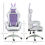 Thumbnail: Vinsetto Racing Style Gaming Chair with Footrest Removable Rabbit Ears, Purple
