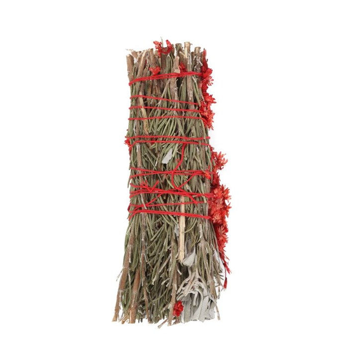 Thumbnail: 6in Ritual Wand Smudge Stick with Rosemary, Sage and Red Jasper