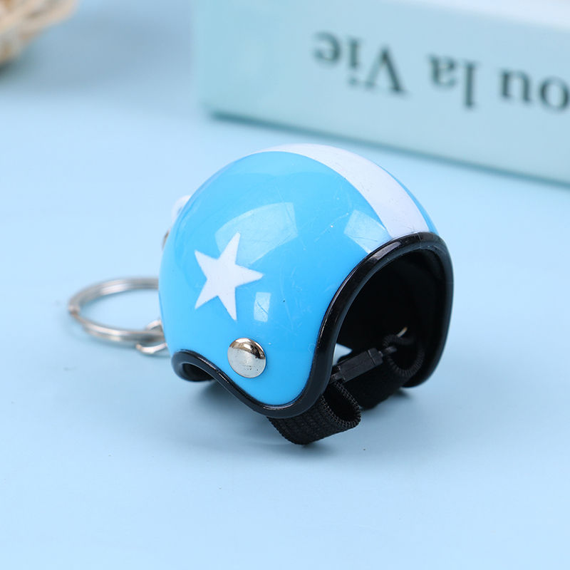 Thumbnail: Motorcycle Helmets Key chain Women Men Cute Safety Helmet Car Keychain Bags [1]