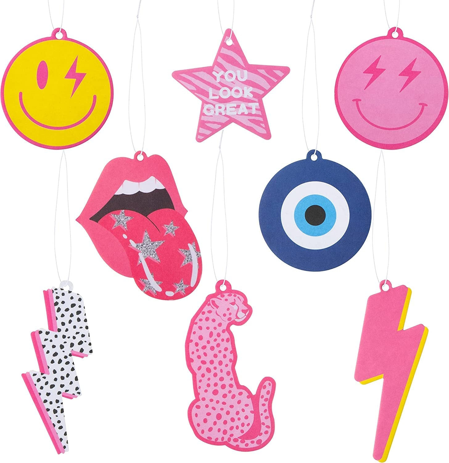 8Pcs Pink Preppy Boho Car Air Freshener Gift Idea