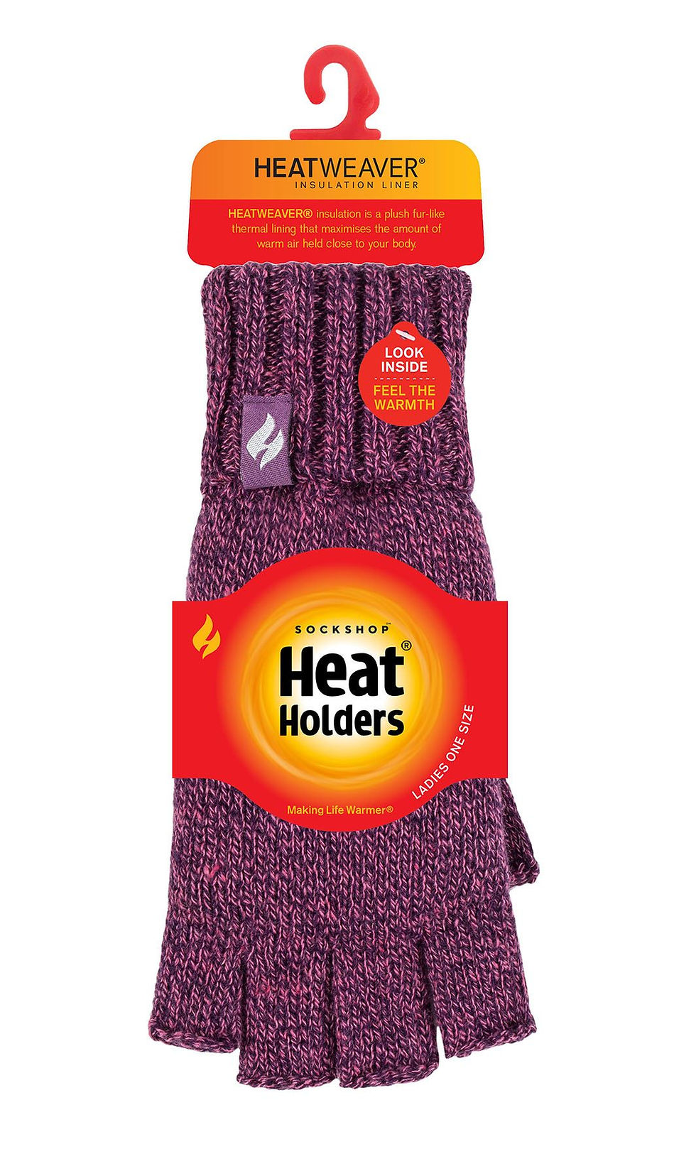 Thumbnail: Heat Holders Ladies PLAIN Fingerless Gloves