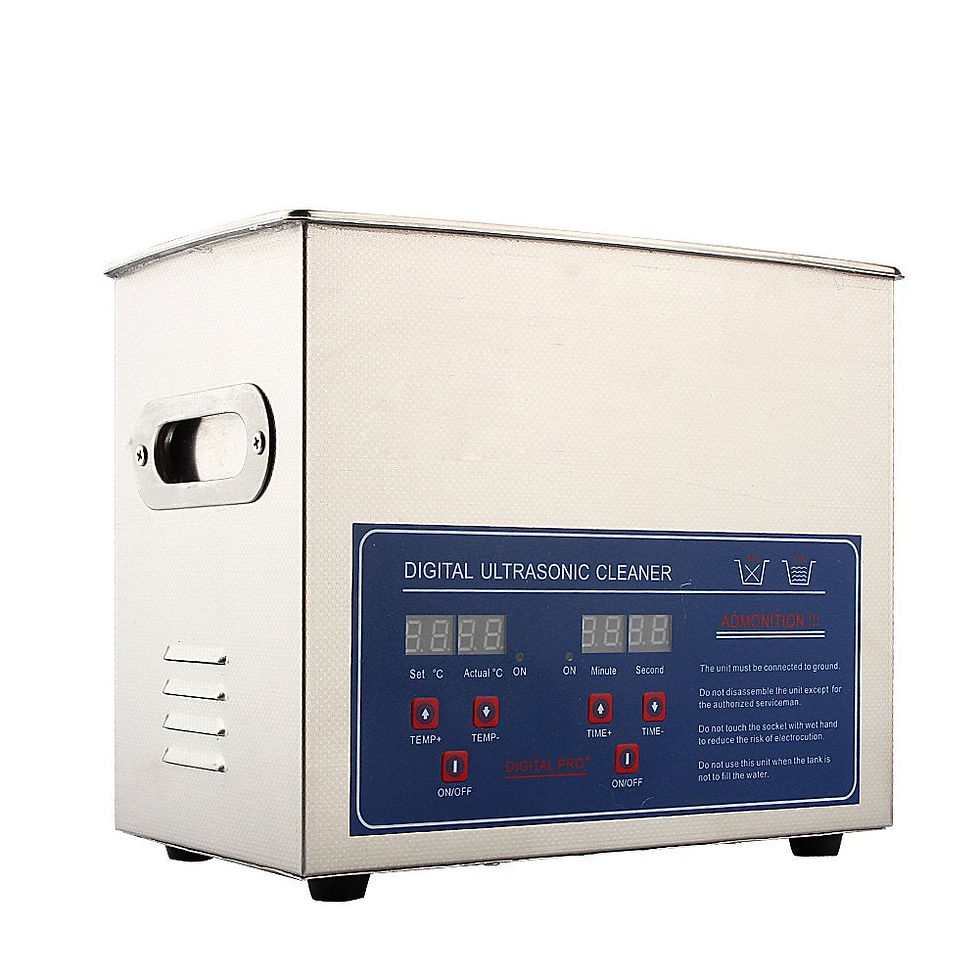 Thumbnail: 3L Ultrasonic Cleaner Machine UK Plug 220V, Stainless Steel Heated Ultrasound Cl