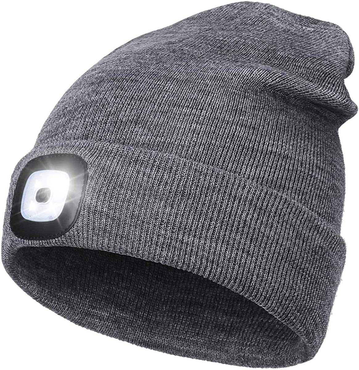 Rechargeable LED Lighted Beanie, Perfect Dad Gifts in Christmas, Stocking Filler