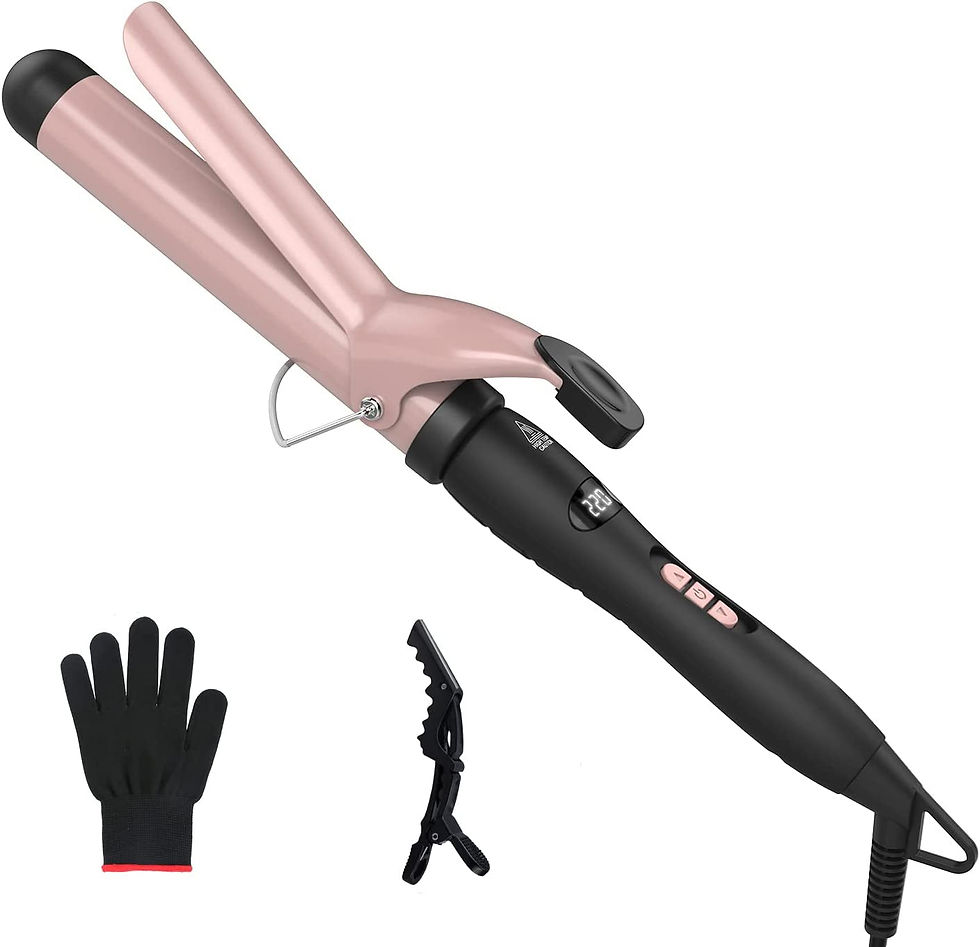 Thumbnail: Hair Curling Tong, Hair Curler Curling Iron of Ceramic Tourmaline, LCD Display,