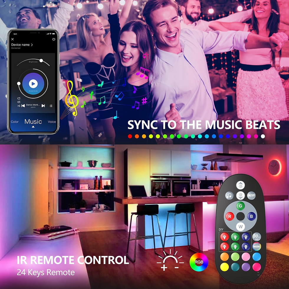 Thumbnail: LED Strip Lights 30m (2 Rolls of 15m) Ultra-Long Music Sync, App Control, Remote