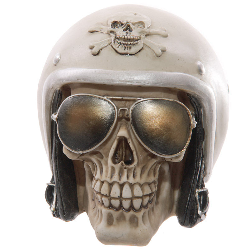 Novelty Skull with Sun Glasses and Helmet Ornament Novelty Gift