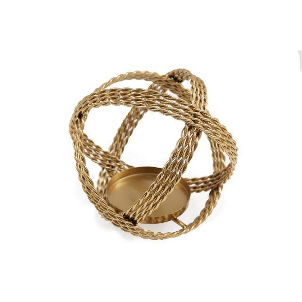 Thumbnail: Gold Coloured Ball Candle Holder